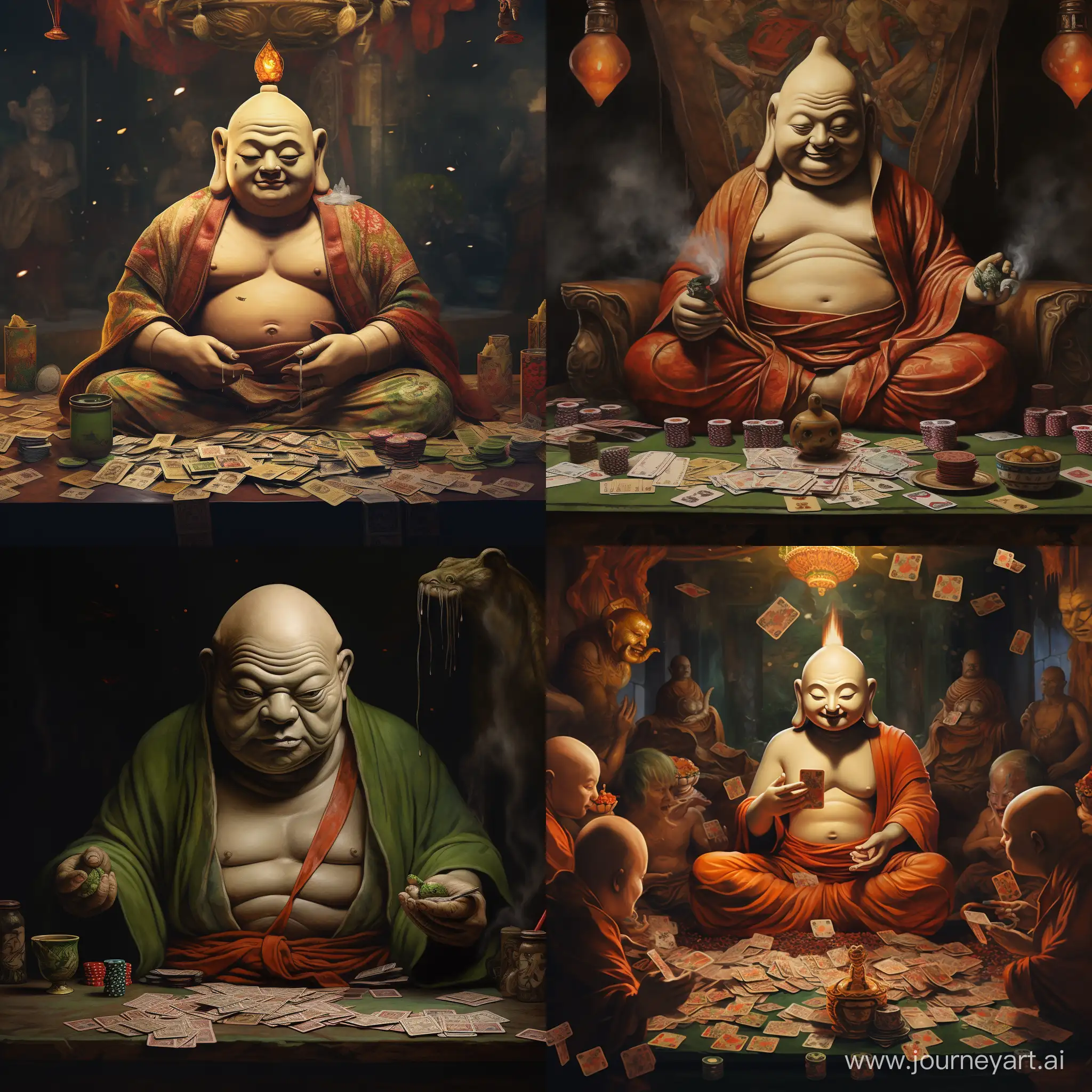 Buddha-Playing-Poker-Art-Serene-Enlightenment-in-a-HighStakes-Game