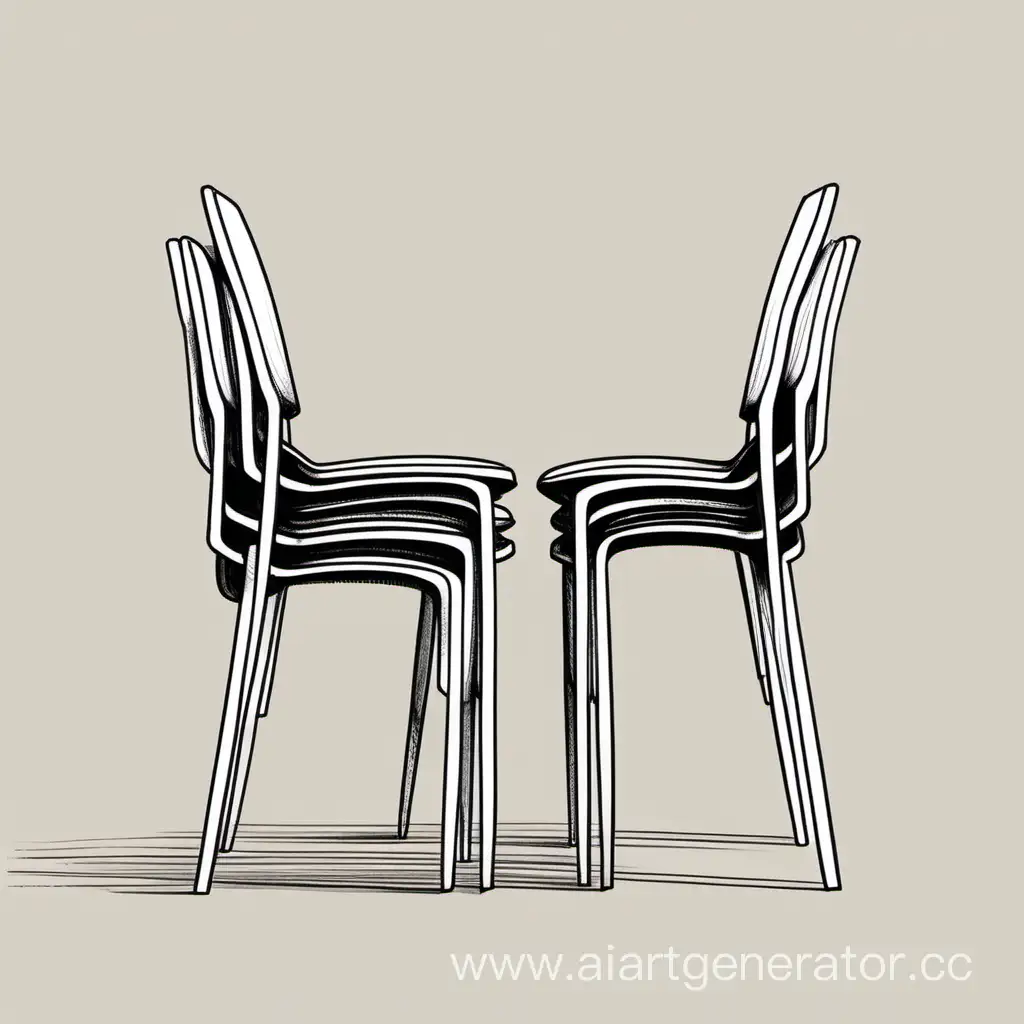 Creative-Chair-Stacking-Artwork-Modern-and-Playful-Seating-Arrangement