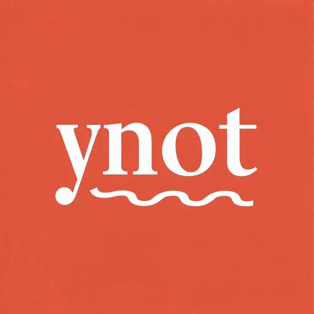 logo, notes, with the text "yNot", typography