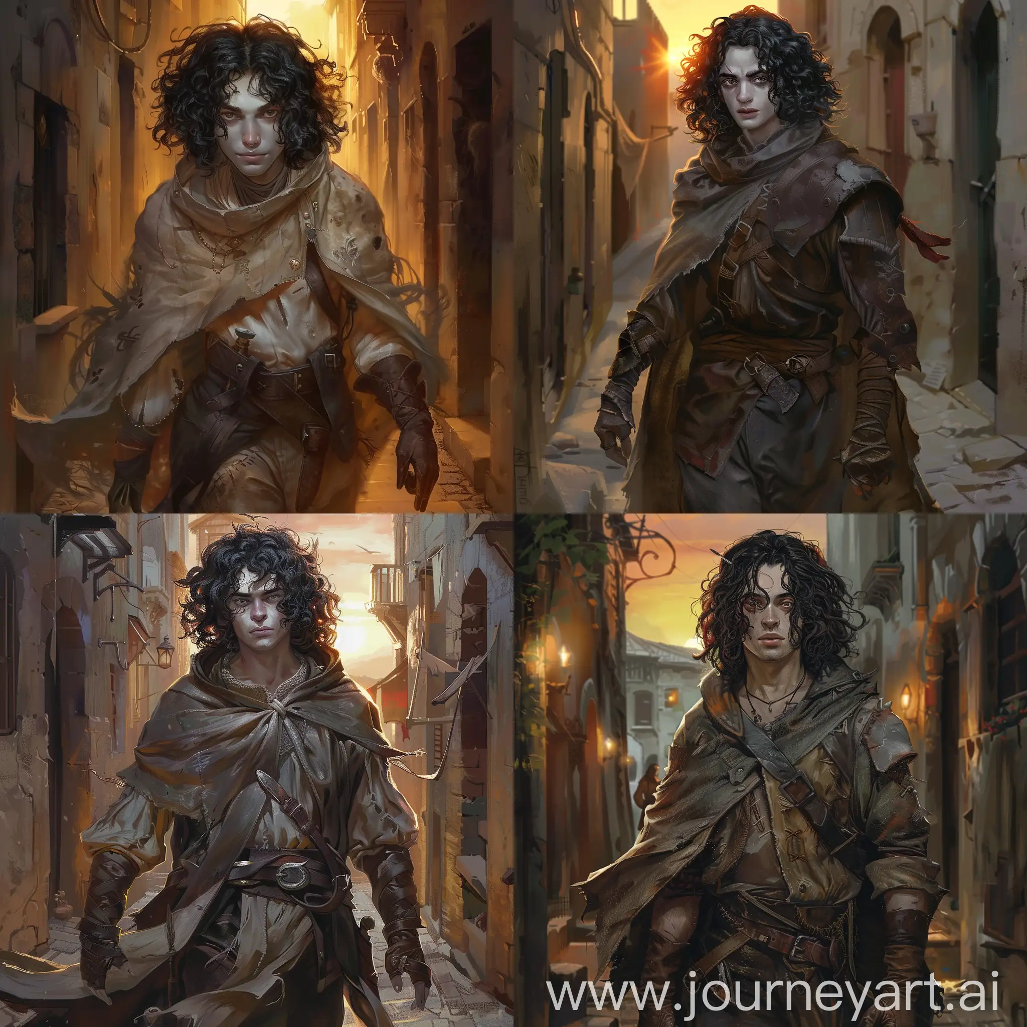 Young-Artificer-Navigating-Sunset-Alley-in-Dungeons-and-Dragons-Scene