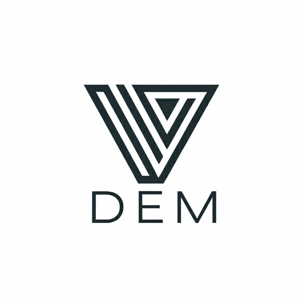 a logo design,with the text "dem", main symbol:logo,Moderate,clear background