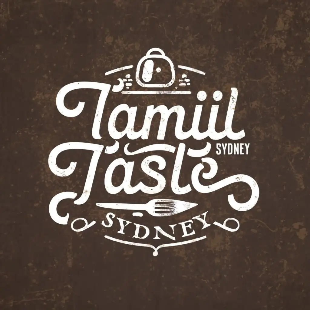 logo, kitchen, with the text "TamilTasteSydney", typography