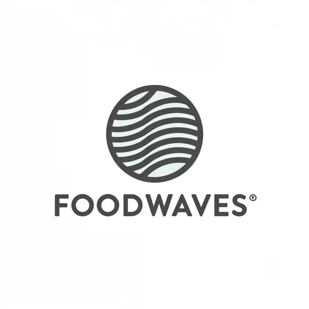 a logo design,with the text "food waves", main symbol:circle,Moderate,clear background