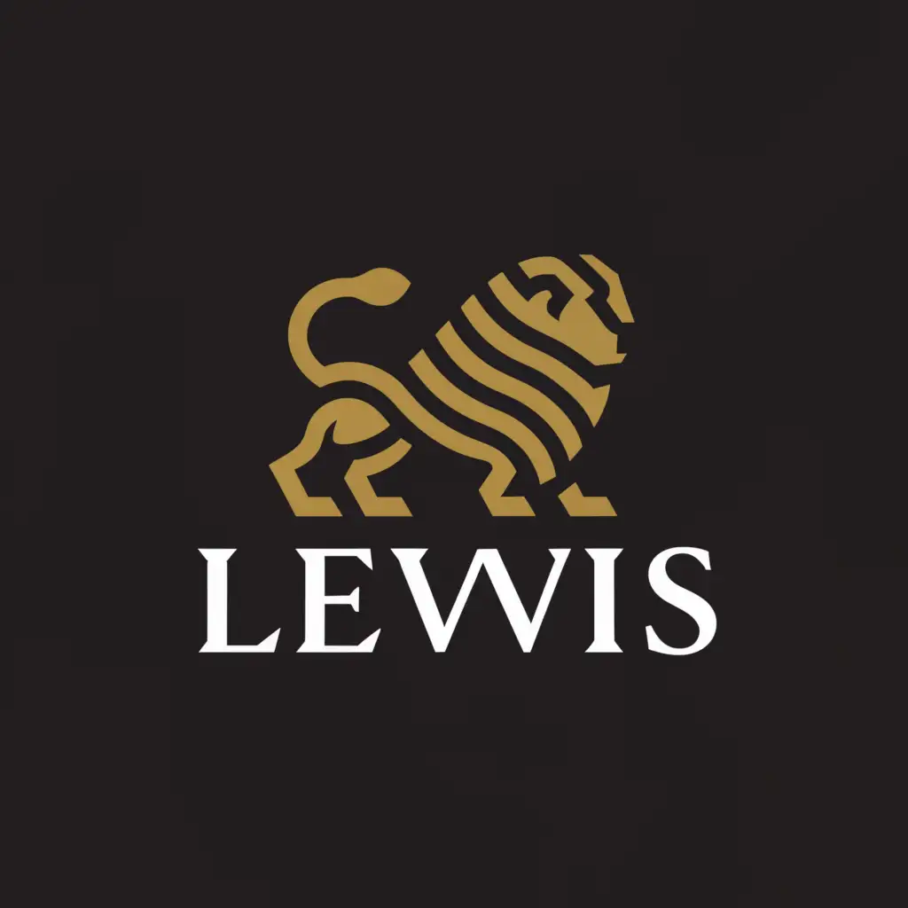 a logo design,with the text "Lewis", main symbol:Lion,Moderate,be used in Entertainment industry,clear background