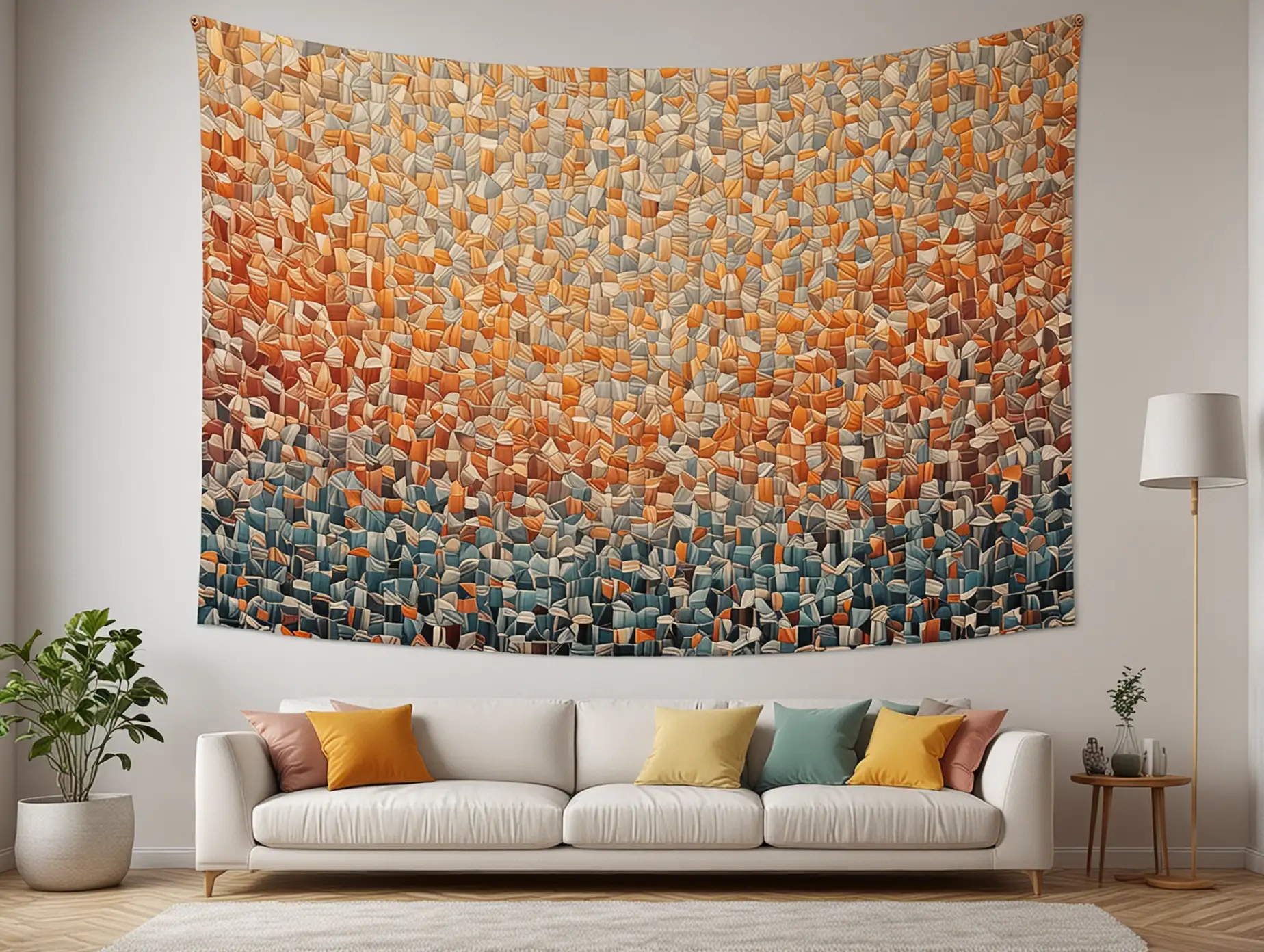 Modern polyester Tapestry fill the screen. 
