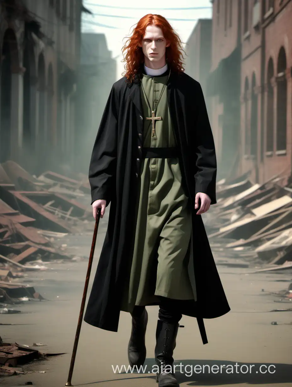 PostApocalyptic-Traveler-Redhaired-Priest-in-a-Desolate-World