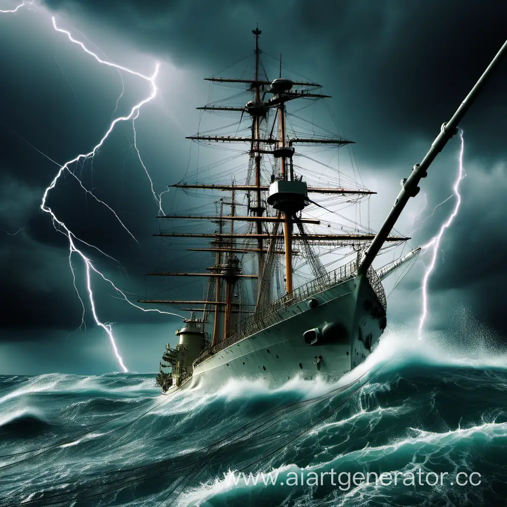  шторм в океане военный корабль