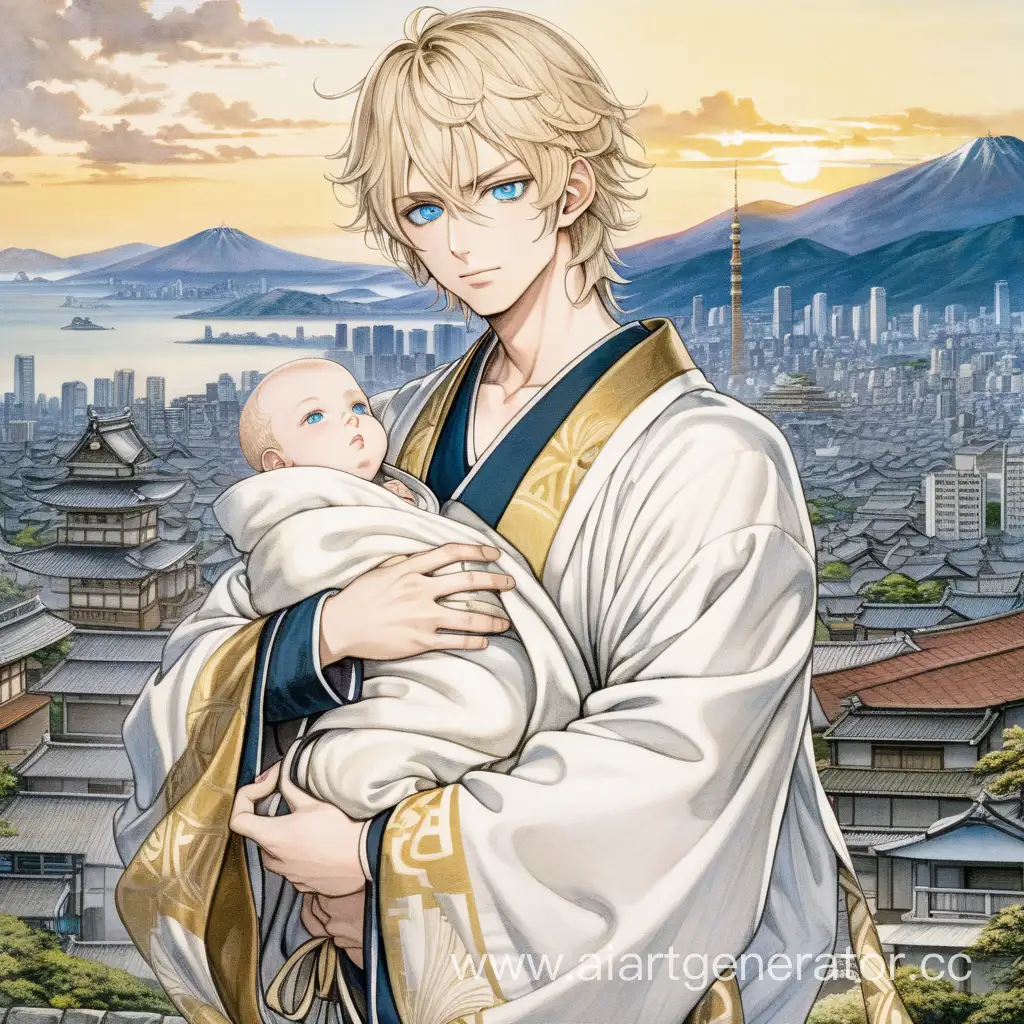 Glimpse-of-Celestial-Love-Mika-and-His-Swaddled-Seraphim-in-Urban-Harmony