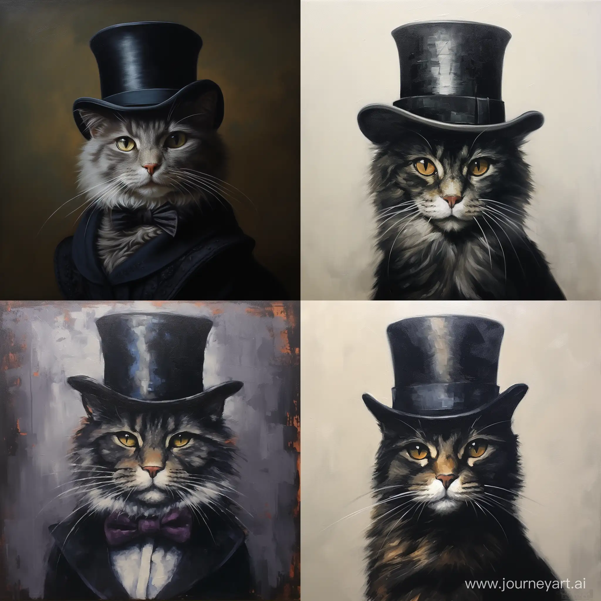 Charming-Cat-in-Bowler-Hat-Portrait