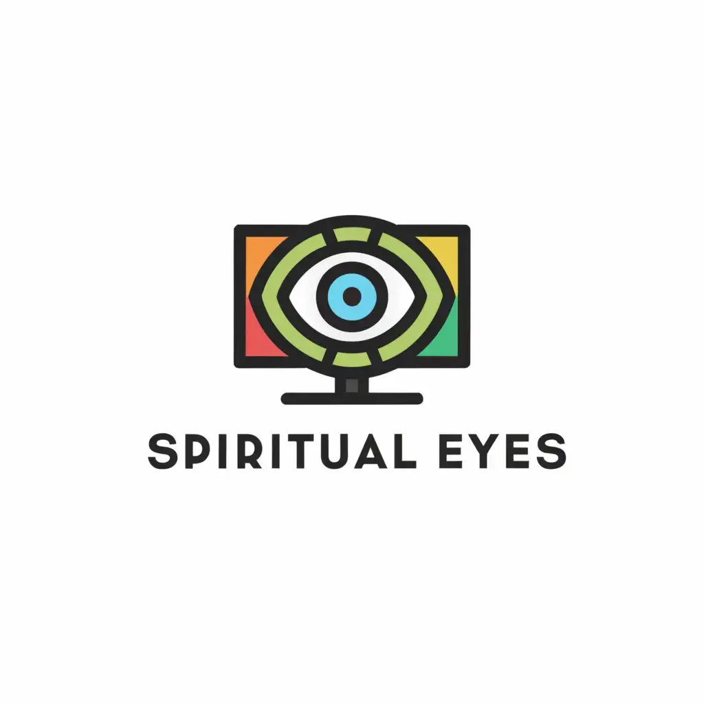 a logo design,with the text "Spiritual eyes", main symbol:Monitoring + Eyes,Minimalistic,be used in Technology industry,clear background