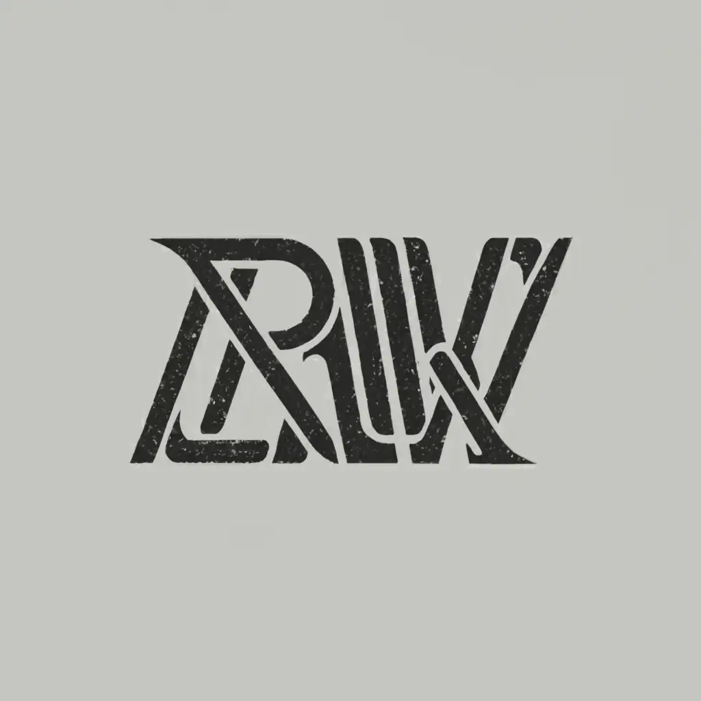 a logo design,with the text "RAW", main symbol:RAW type stencil logo flowing,Moderate,clear background