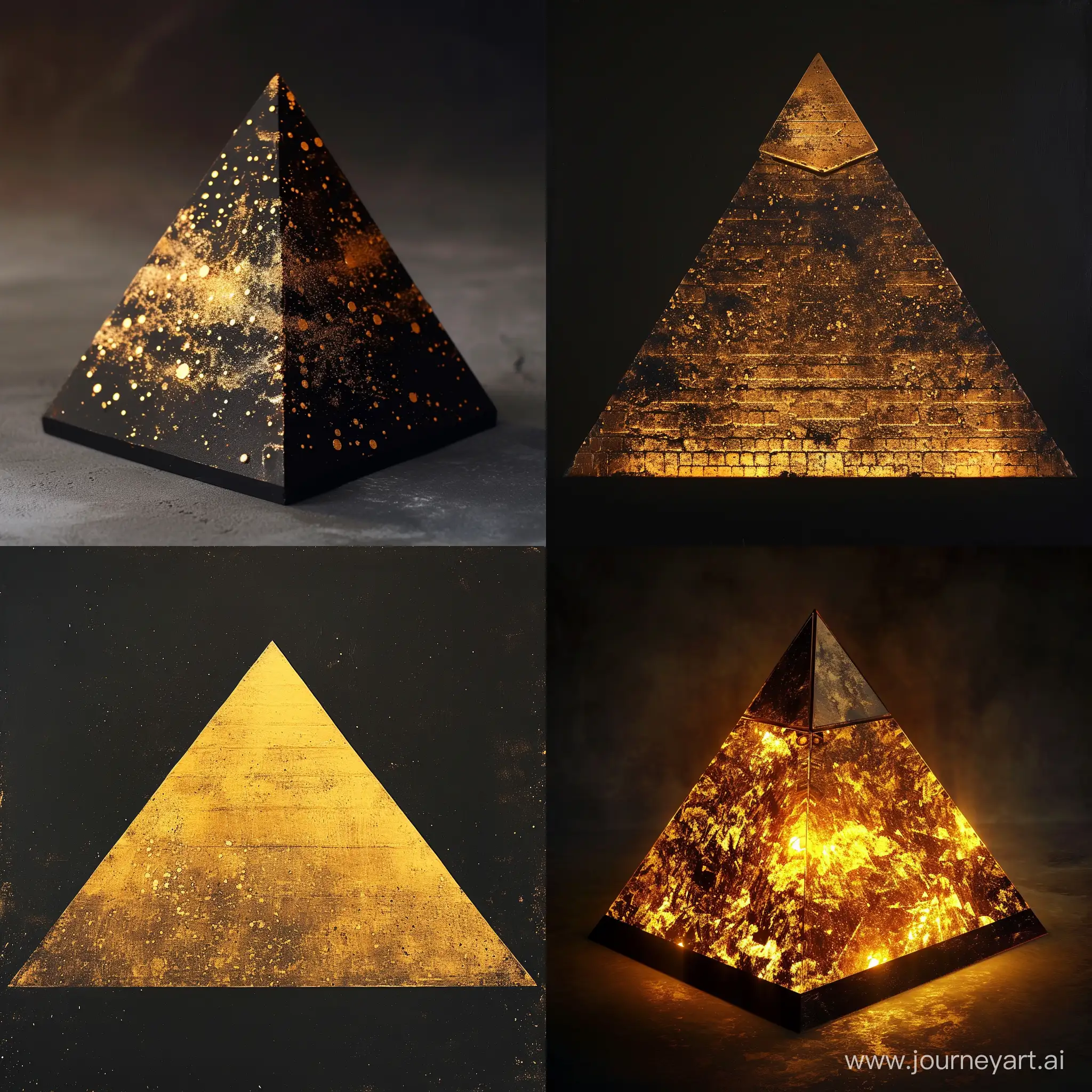 dark golden pyramid