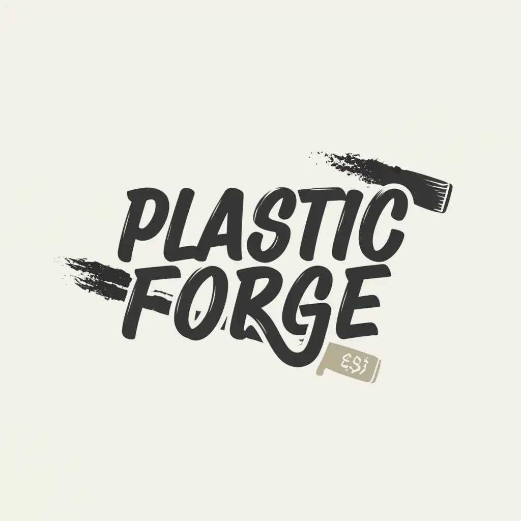 a logo design,with the text "PlasticForge", main symbol:the artist's brush,Moderate,clear background