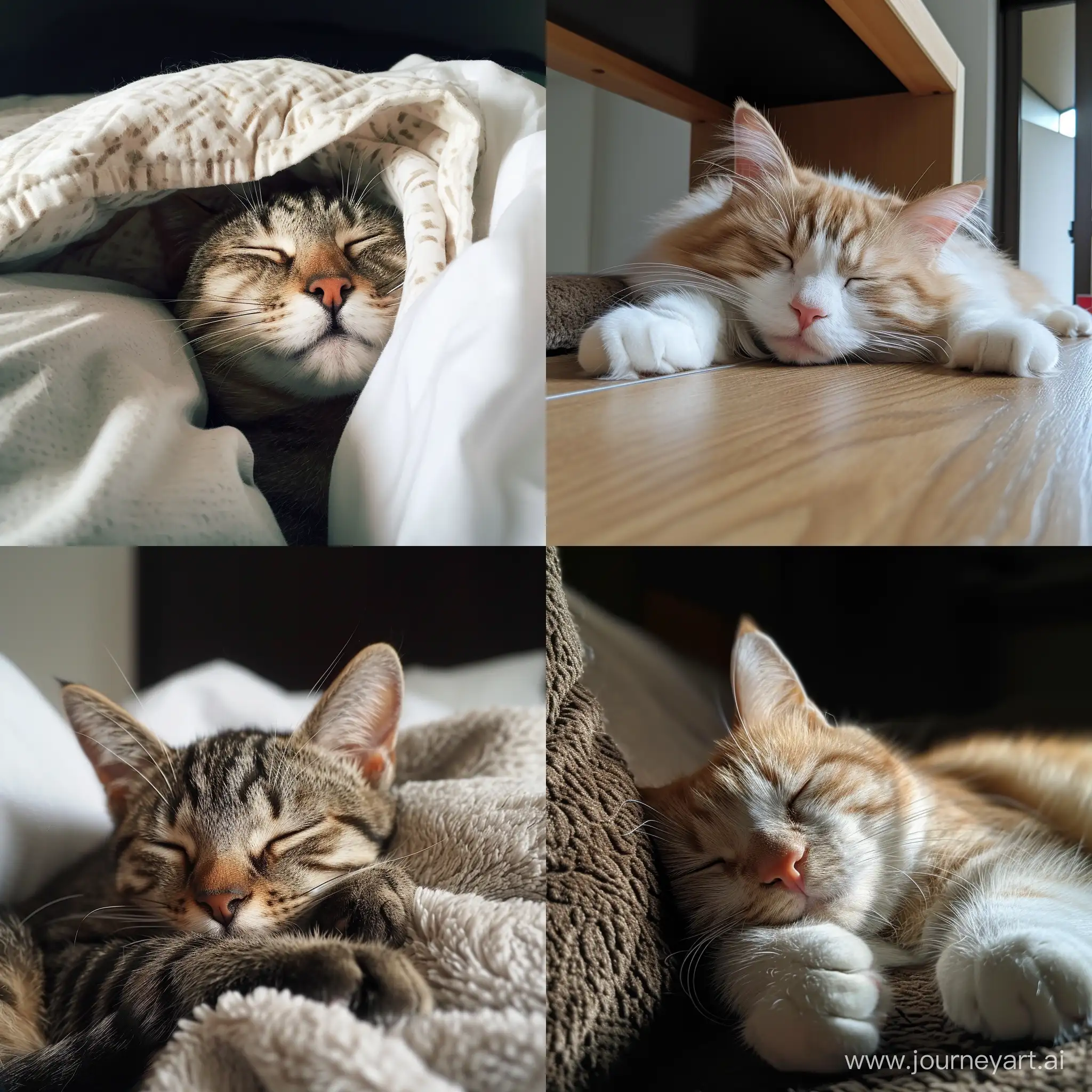 Cozy-Cat-Nap-in-Serene-Setting