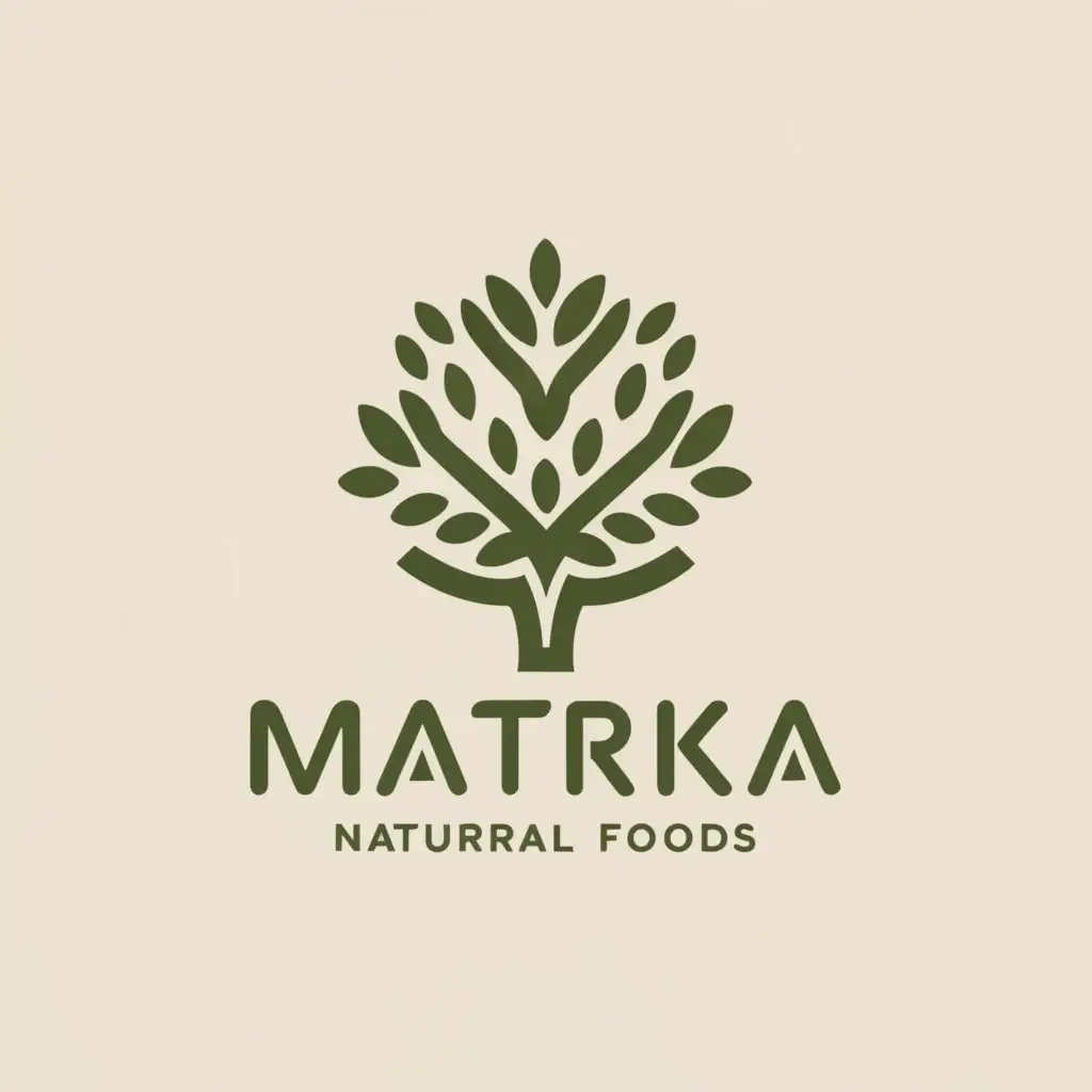 a logo design,with the text "matrika natural foods", main symbol:wood,Moderate,clear background