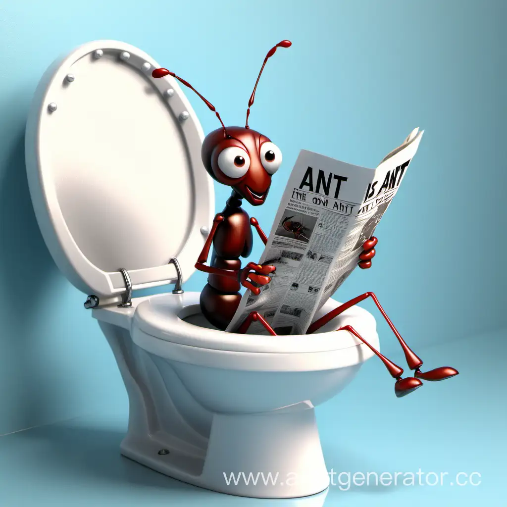 Ant-Reading-Newspaper-on-Toilet