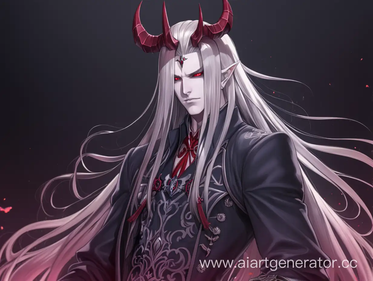 The demon prince is bisenen with long hair