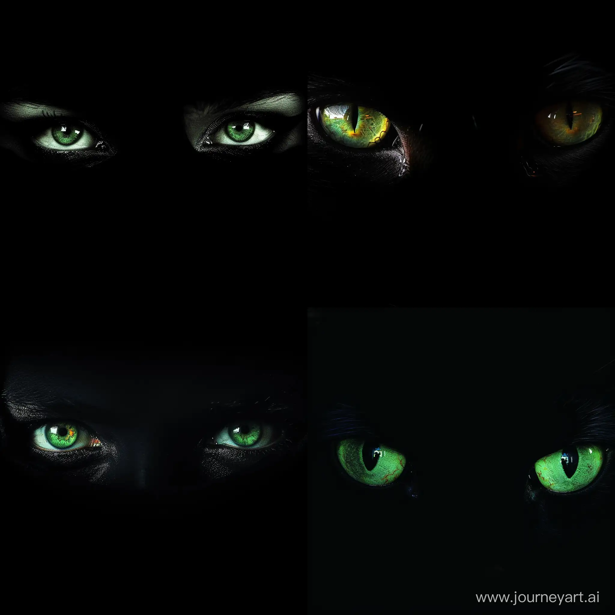 Mysterious-Green-Eyes-in-the-Darkness
