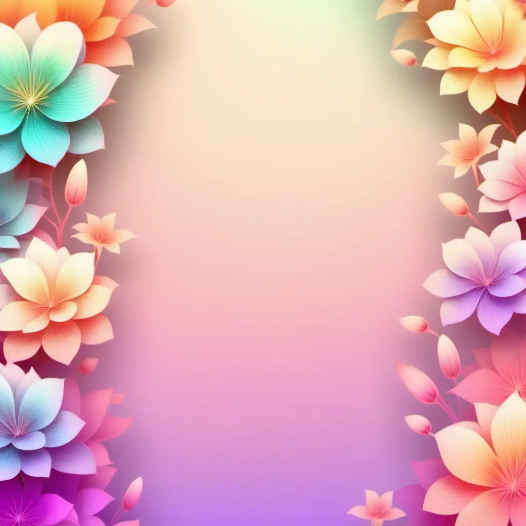 An illustration of a beautiful gradient wallpaper with fade flowers.
Spring colors.
High quality.
HD.
Fantasy style.