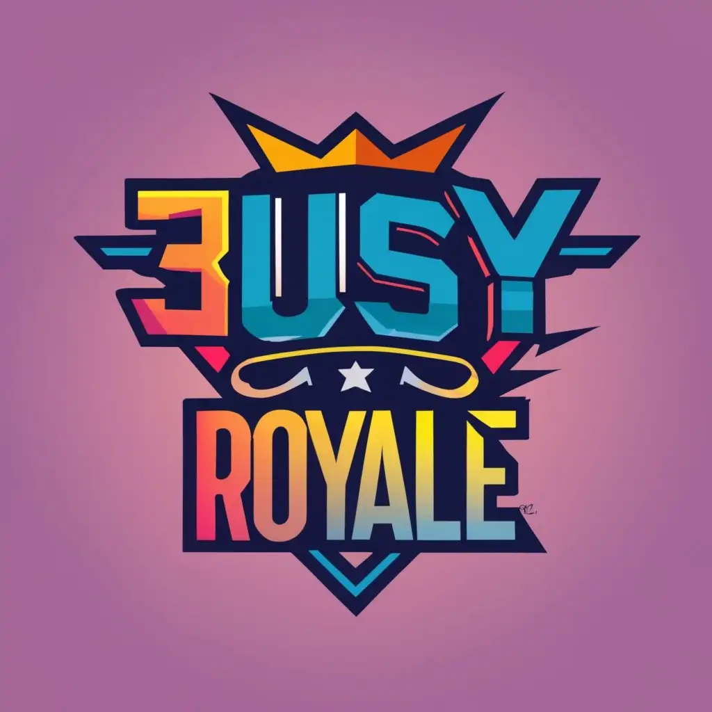 logo, battle royale, with the text "3USYY", typography, be used in Entertainment industry