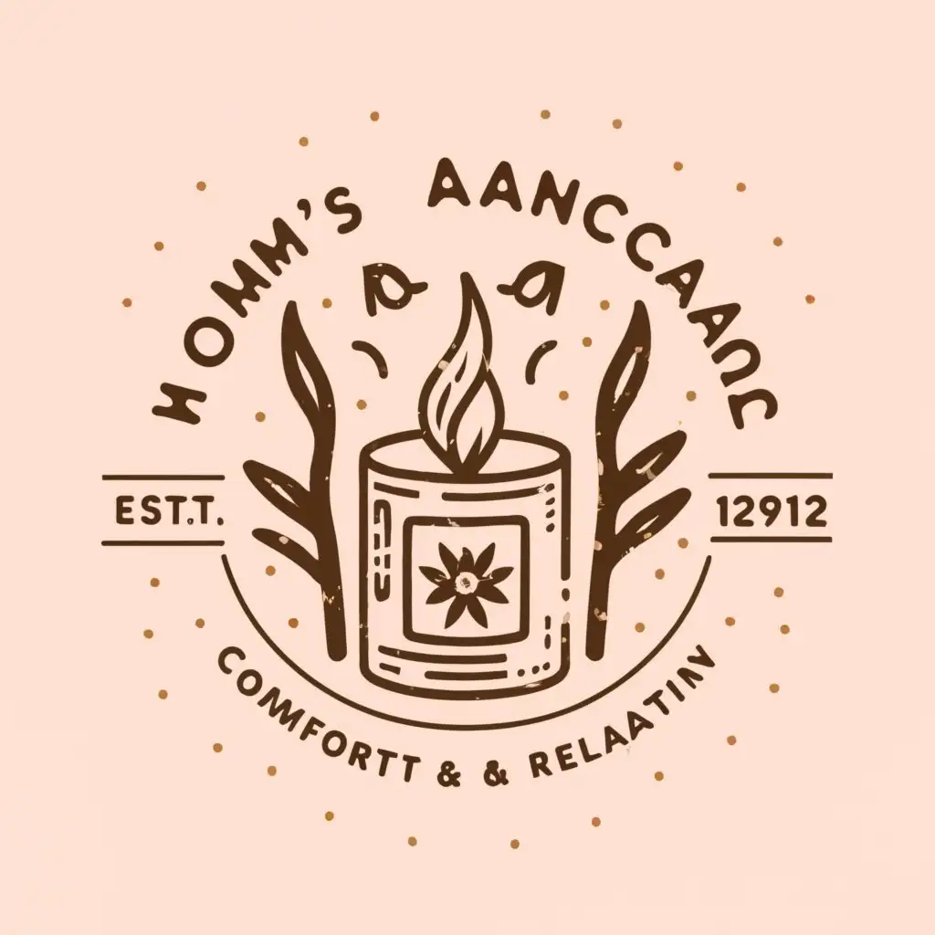 a logo design,with the text "Mom's Sanctuary Candle", main symbol:A simple illustration of a burning candle in the center, surrounded by elements of comfort and relaxation, such as a soft blanket draped over the sofa or a stack of books nearby. You could also include subtle floral accents or delicate swirls to evoke a sense of tranquility.,Moderate,clear background