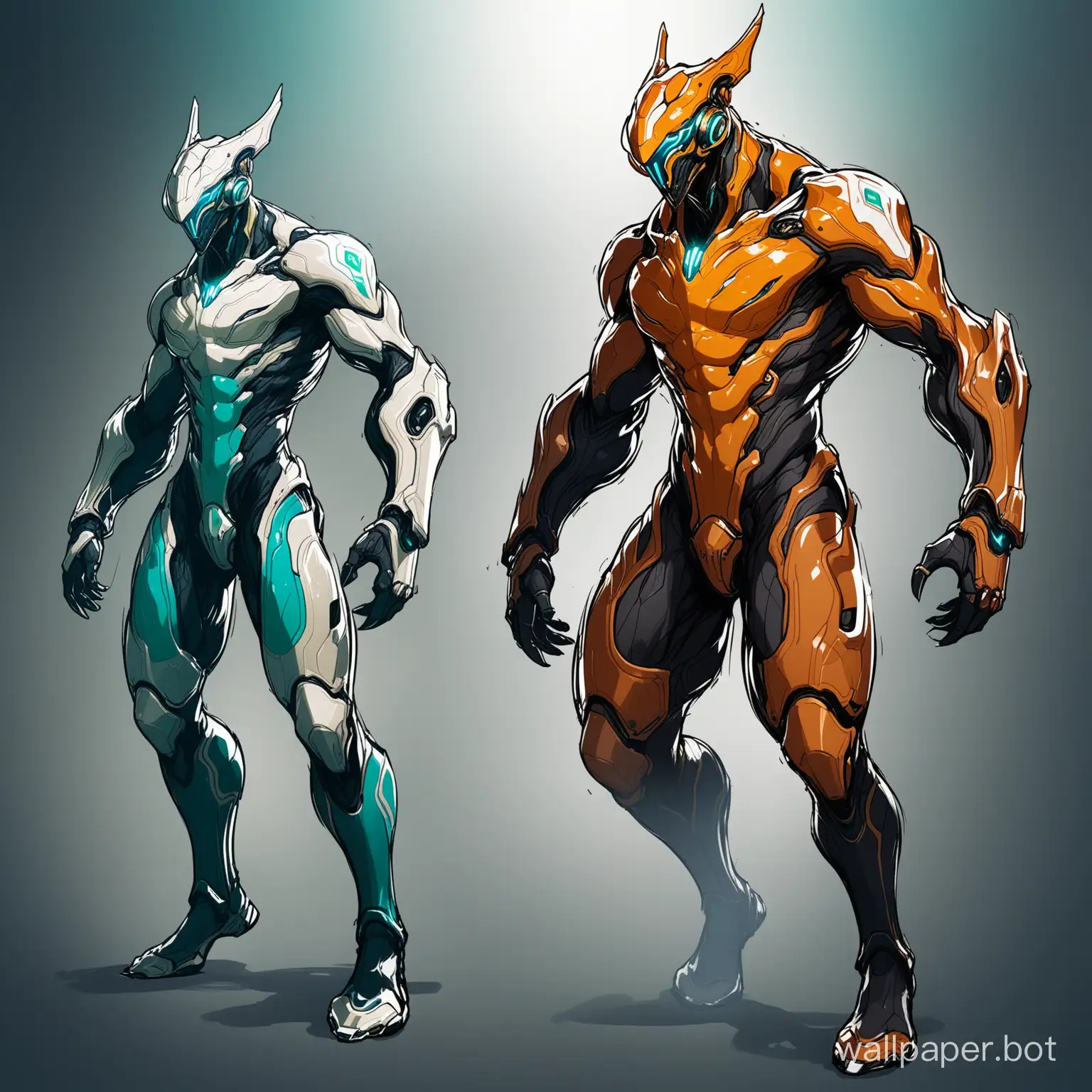 Create a giant with these features:

Thin free runner, 
equally flesh and machine, 
male giant

Use visual traits inspired by:
Neo-Human Casshern, Warframe Tenmo, and EVA Units
