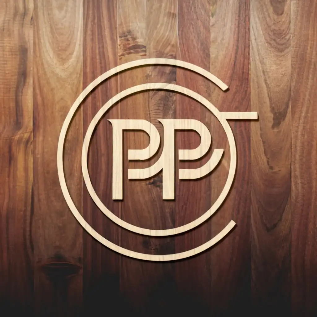 LOGO-Design-for-PPWoodWork-Polished-Wooden-Circle-Emblem-for-Legal-Industry