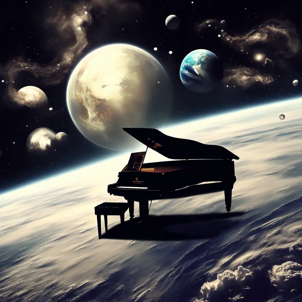 Chopin Playing Piano in the Cosmic Void