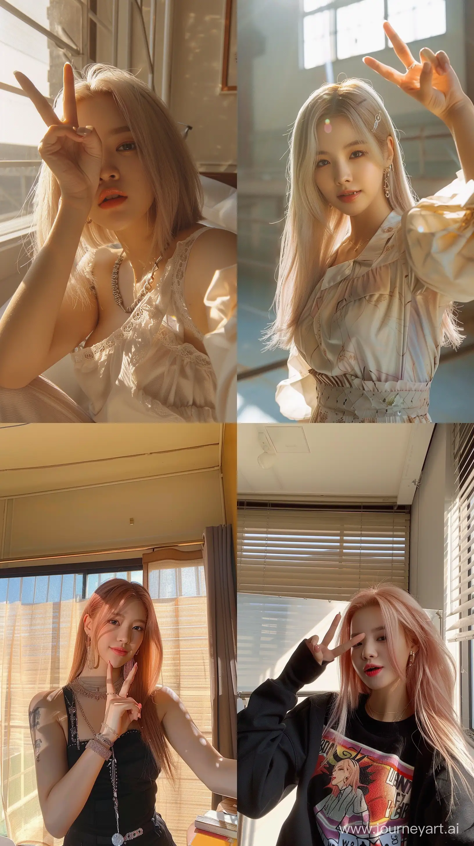 Blackpinks-Jennie-Sunlit-Room-Selfie-with-Wofcut-Hairstyle