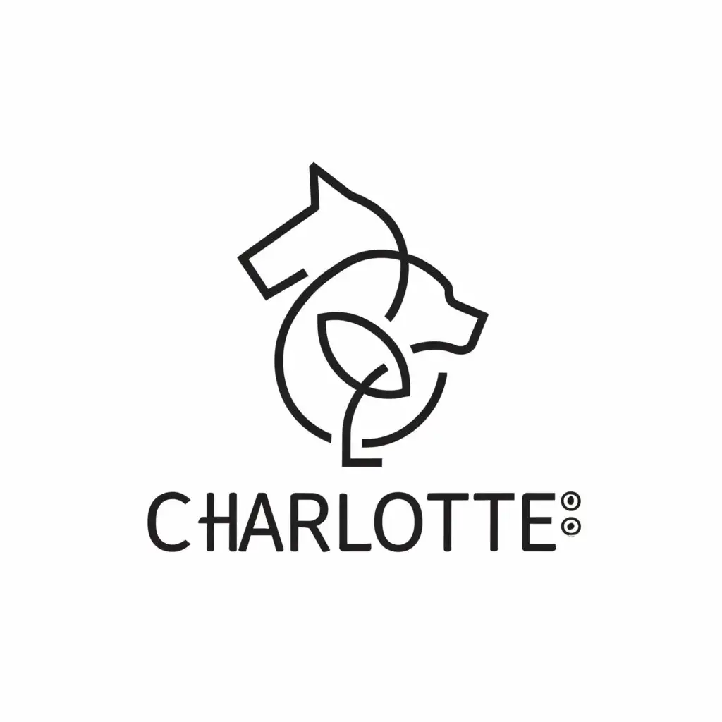 a logo design,with the text "Charlotte", main symbol:dog cat
,Moderate,be used in Animals Pets industry,clear background