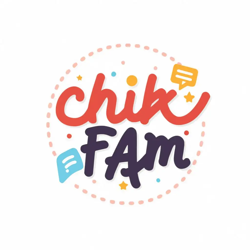 logo, Messenger Icon, with the text "Chik Fam", typography, be used in Education industry