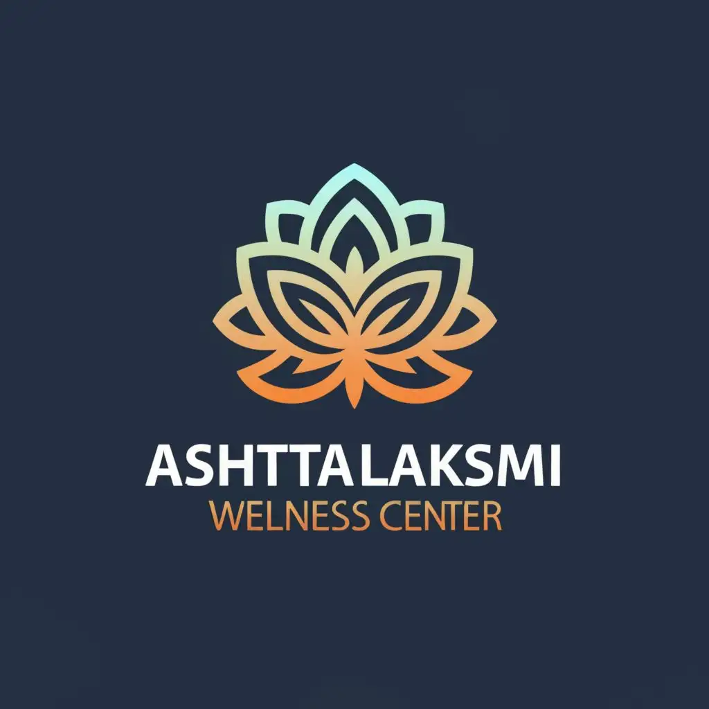 logo, Wellness, with the text "Ashta Lakshmi wellness center", typography