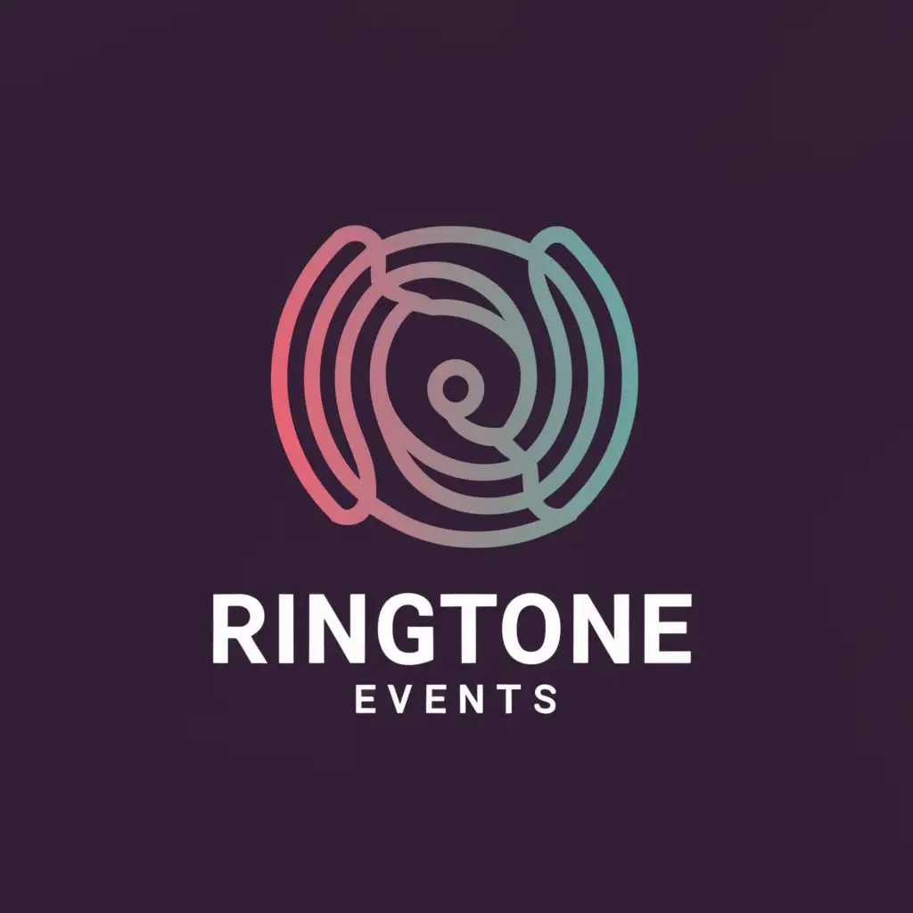 a logo design,with the text "Ringtone Events", main symbol:ringtone symbol,Moderate,be used in Events industry,clear background