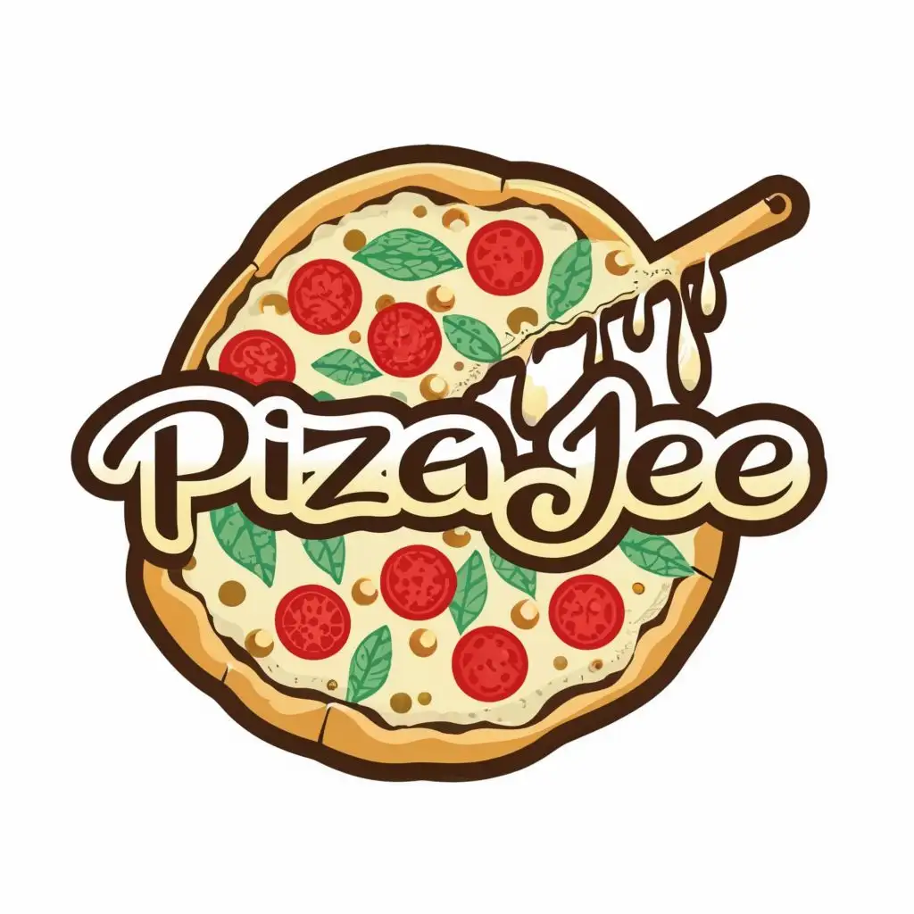 logo, PIZZA, with the text "PIZZA JEE", typography, be used in Restaurant industry