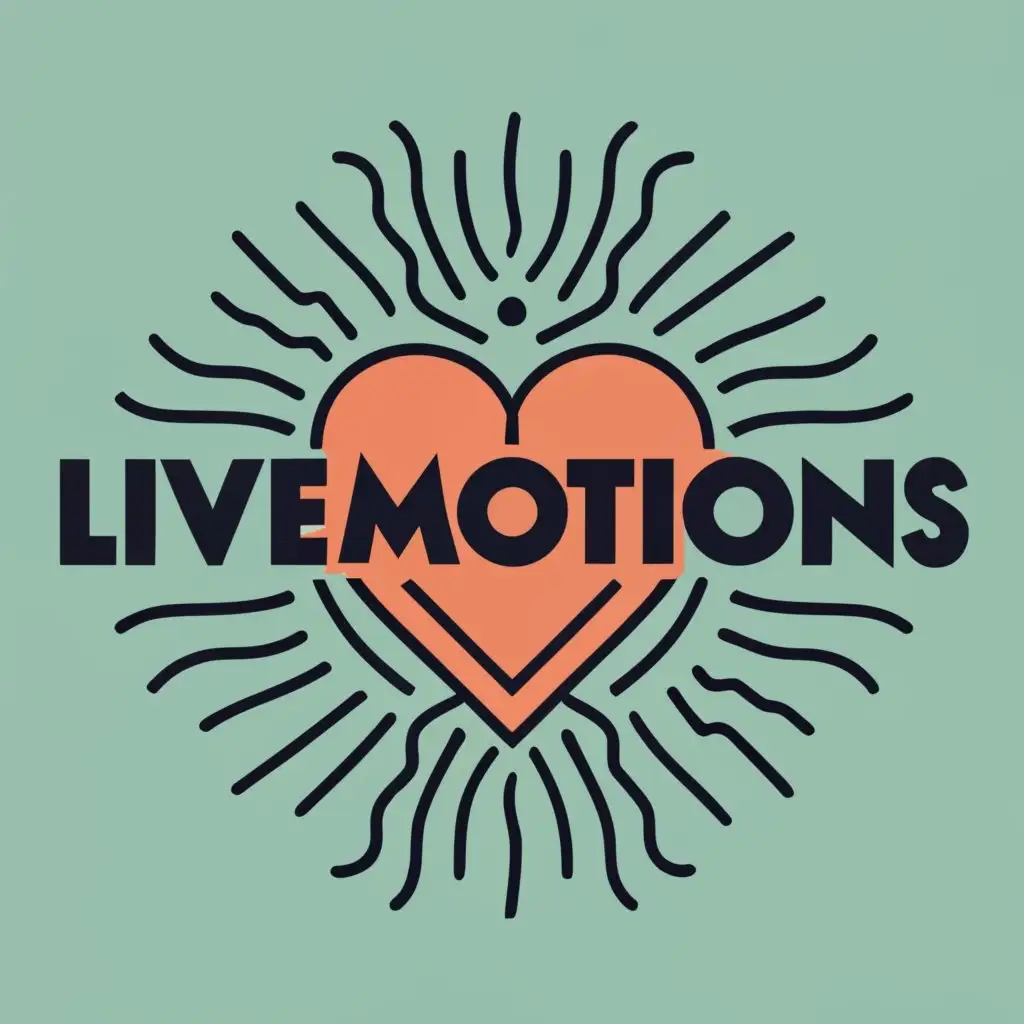 logo, hearth, with the text "LivEmotions", typography