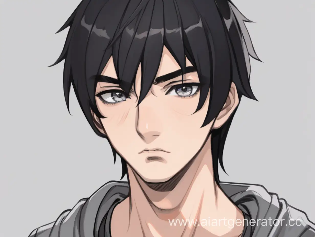 Portrait-of-a-21YearOld-Man-with-Black-Hair-and-Gray-Eyes