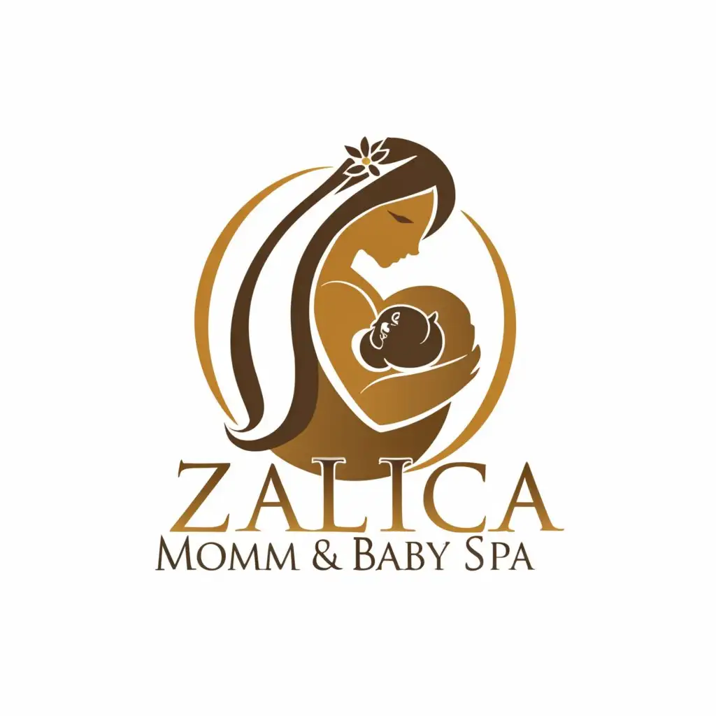 a logo design,with the text "Zalica momy and baby spa", main symbol:logo baby,Moderate,clear background