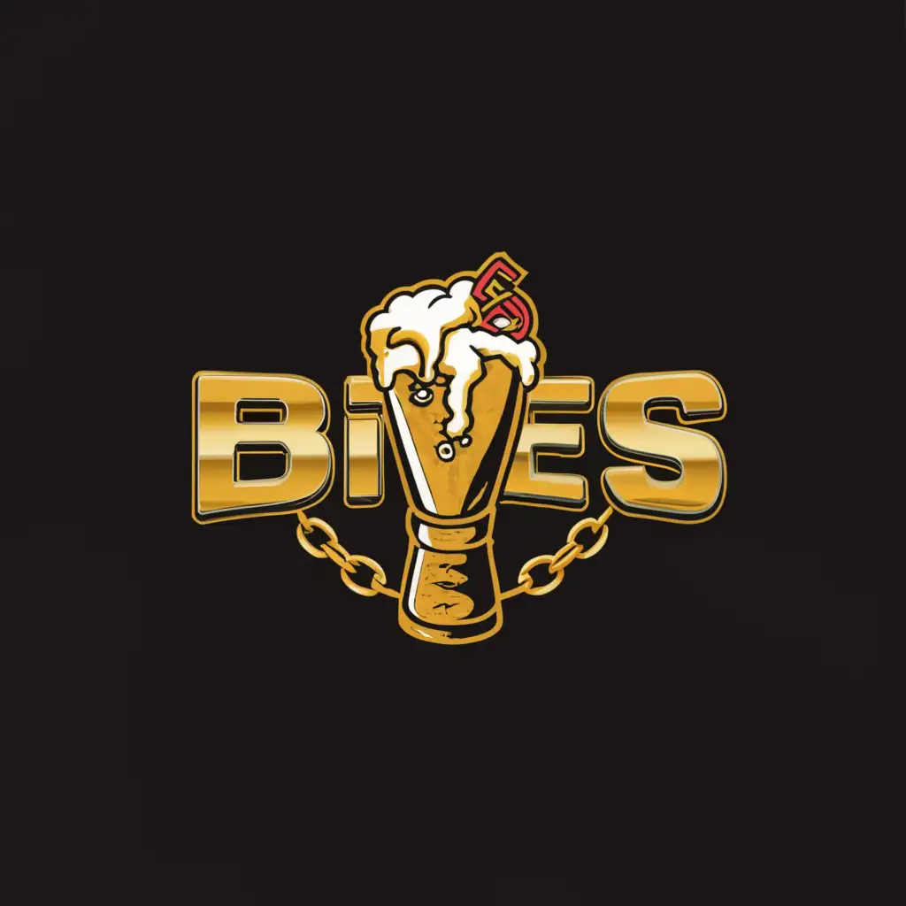 a logo design,with the text "Bives", main symbol:Beer guns money,Moderate,clear background