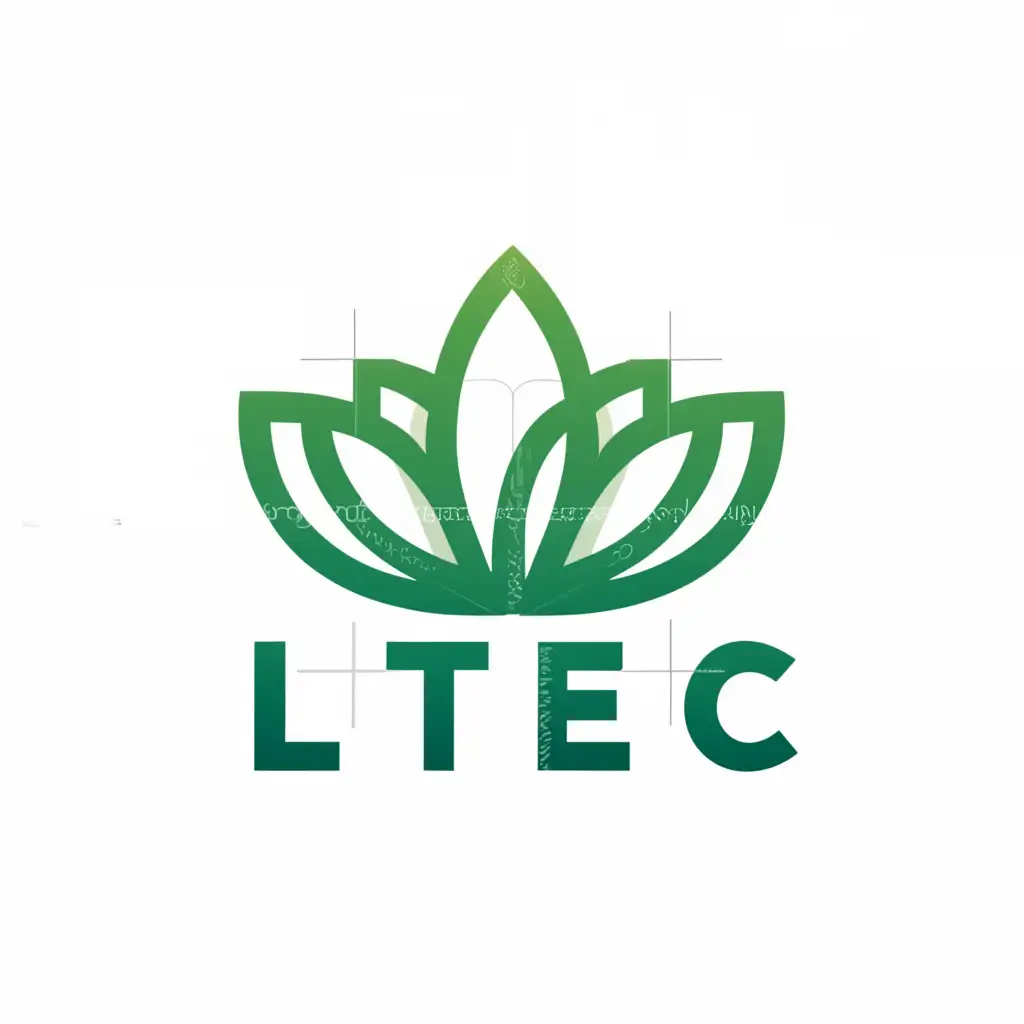 a logo design,with the text "LTEC", main symbol:Lotus and Succulent,Moderate,be used in Education industry,clear background