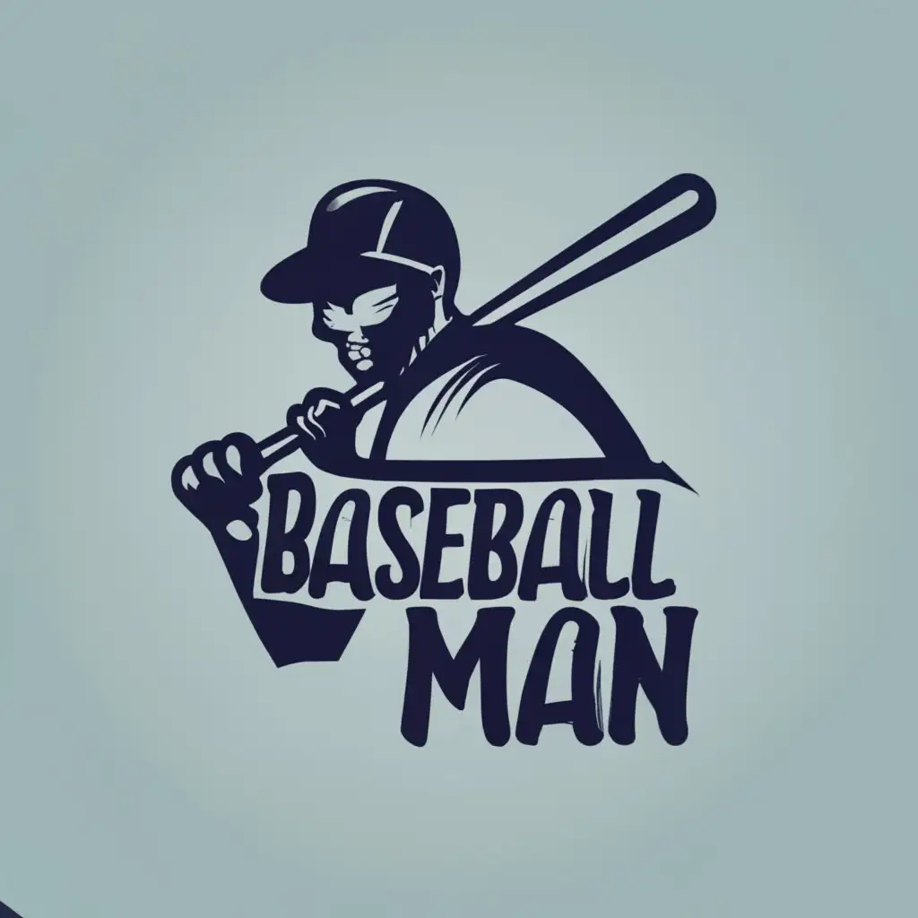 logo, baseball man, with the text "baseball man", typography, be used in Sports Fitness industry