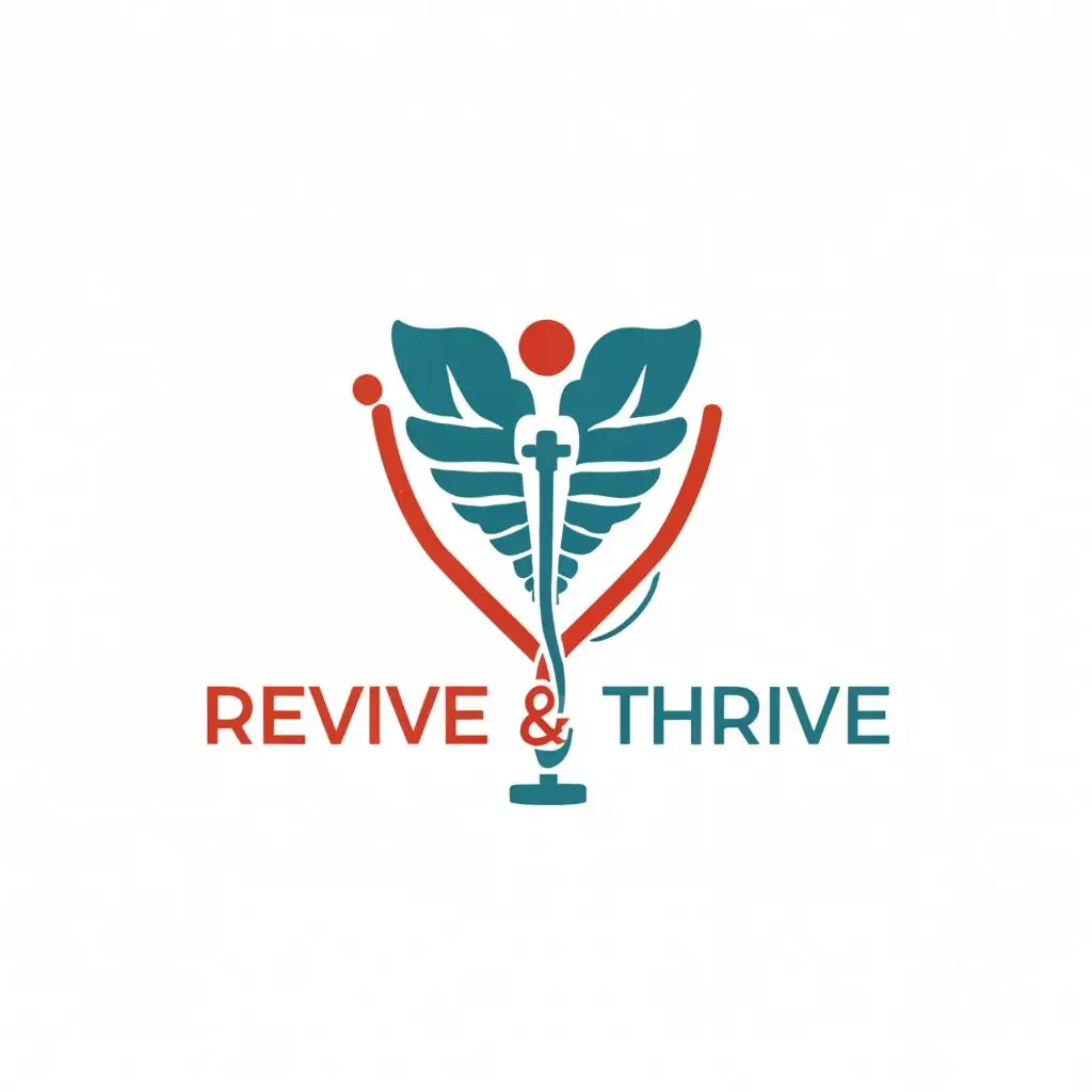logo, Med kit, with the text "Revive and Thrive", typography, be used in Education industry