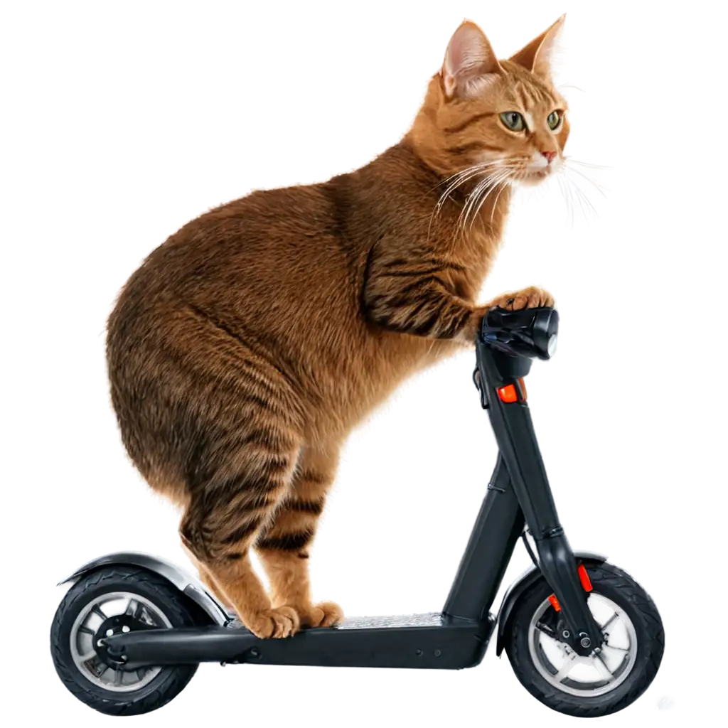 Adorable-Cats-Riding-an-Electric-Scooter-Captivating-PNG-Image-for-Modern-Pet-Lovers