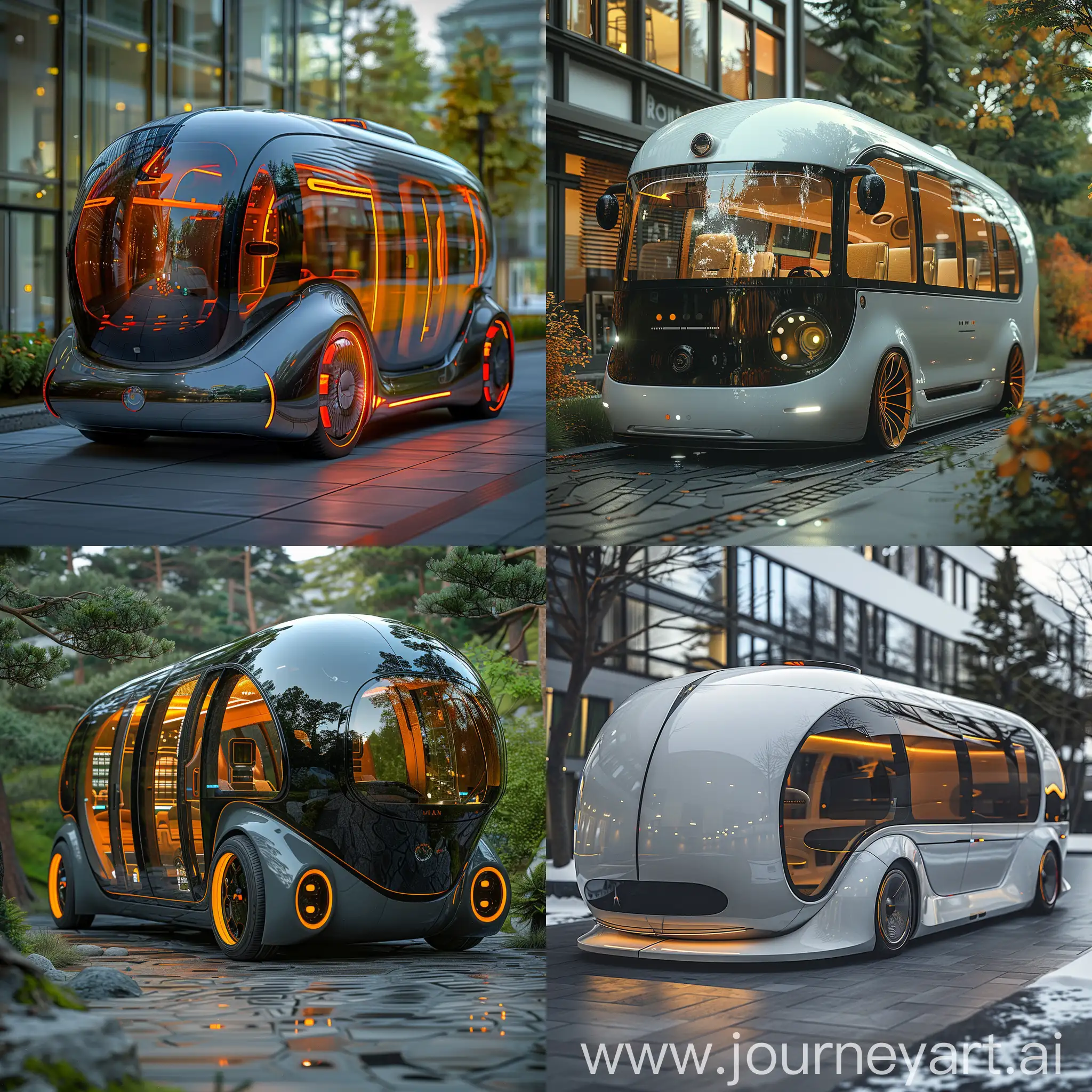 Futuristic microbus, Electric Vehicle, Solar Panels, Regenerative Braking, Energy-Efficient HVAC System, Recycled Materials, Low-Rolling Resistance Tires, Aerodynamic Design, Energy Recovery System, Biodegradable Components, Smart Energy Management, Autonomous Driving, Advanced Connectivity, Augmented Reality Windshield, Gesture Control, Voice Assistant, Biometric Sensors, Holographic Displays, Advanced Safety Systems, Wireless Charging, Emotion Recognition, Self-Healing Paint, Nanocoating for Solar Panels, Nanofiltration System, Nanocomposite Materials, Nanoparticle-Based Lubricants, Nanoparticle-Enhanced Insulation, Nanoparticle-Based Sensors, Nanoparticle-Infused Glass, Nanoscale Energy Storage, Nanorobotics for Maintenance, octane render --stylize 1000