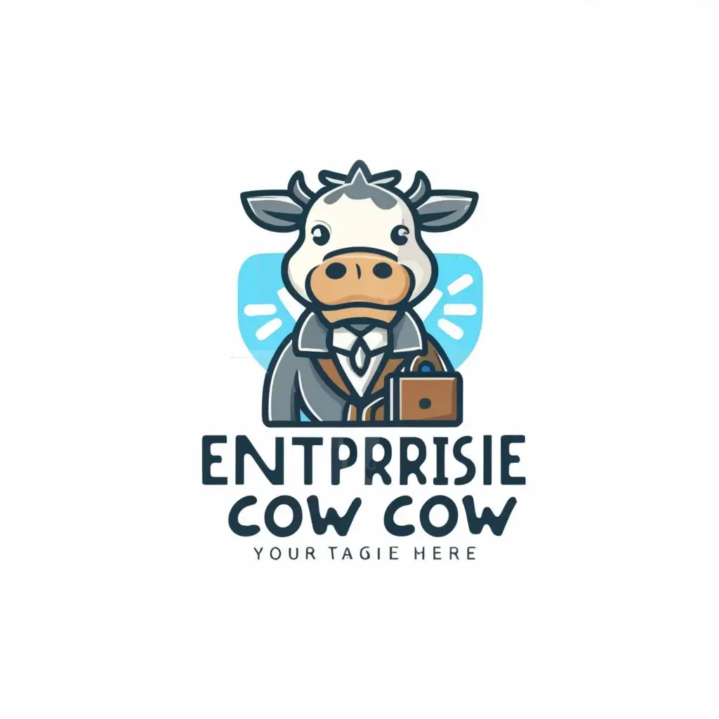 a logo design,with the text "Enterprise cow cow", main symbol:Enterprises cow cow,Moderate,clear background