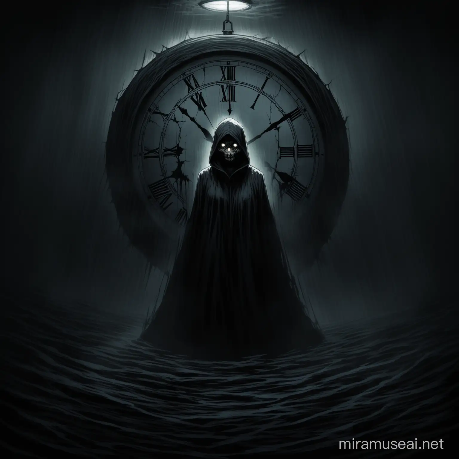 Dark Time Paranoia Surrealistic Fearthemed Artwork