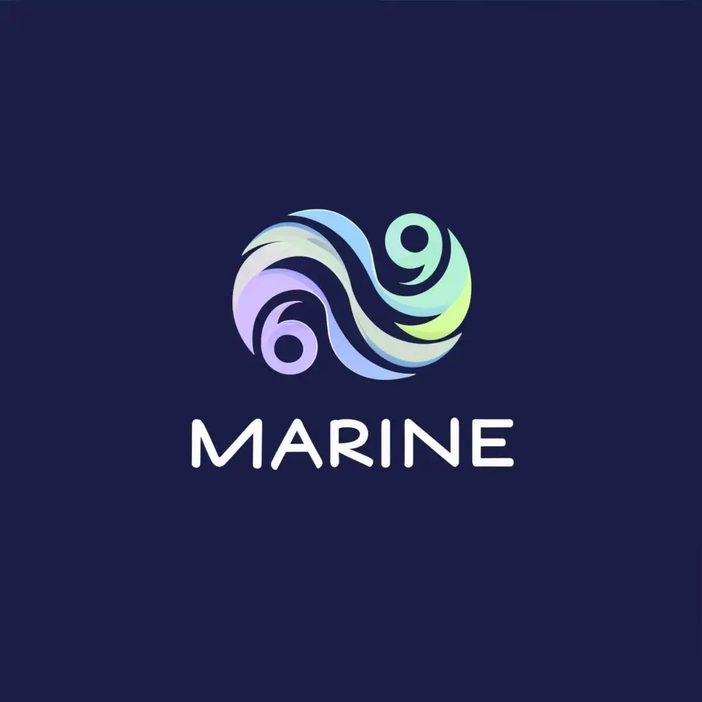 a logo design,with the text "Marine", main symbol:water

,Moderate,clear background
