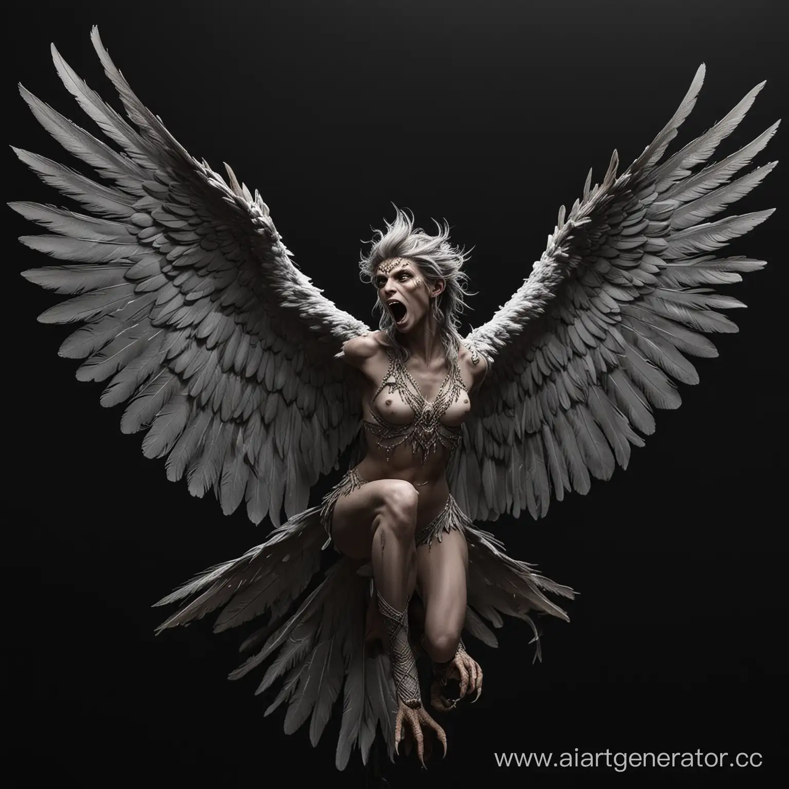 Majestic-Harpy-in-Dark-Atmosphere