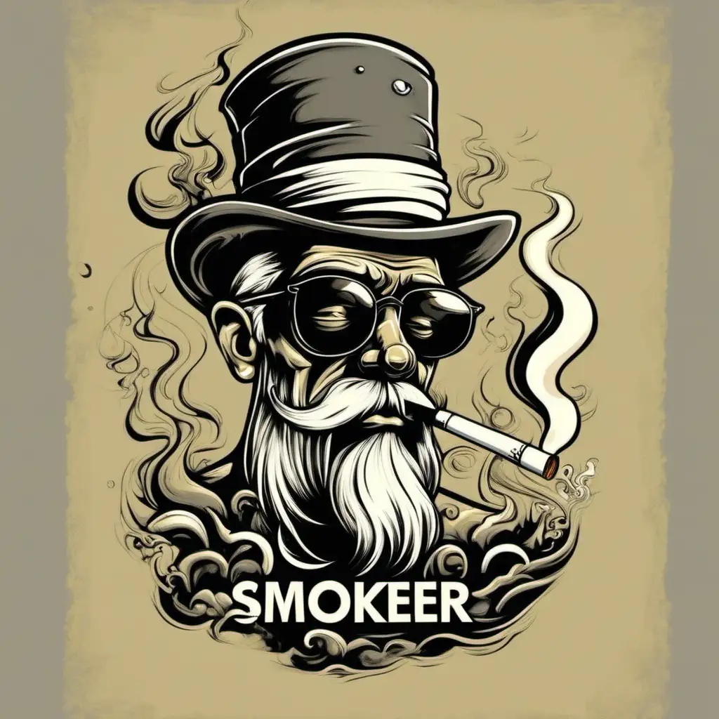 smoker creative design for tshirt