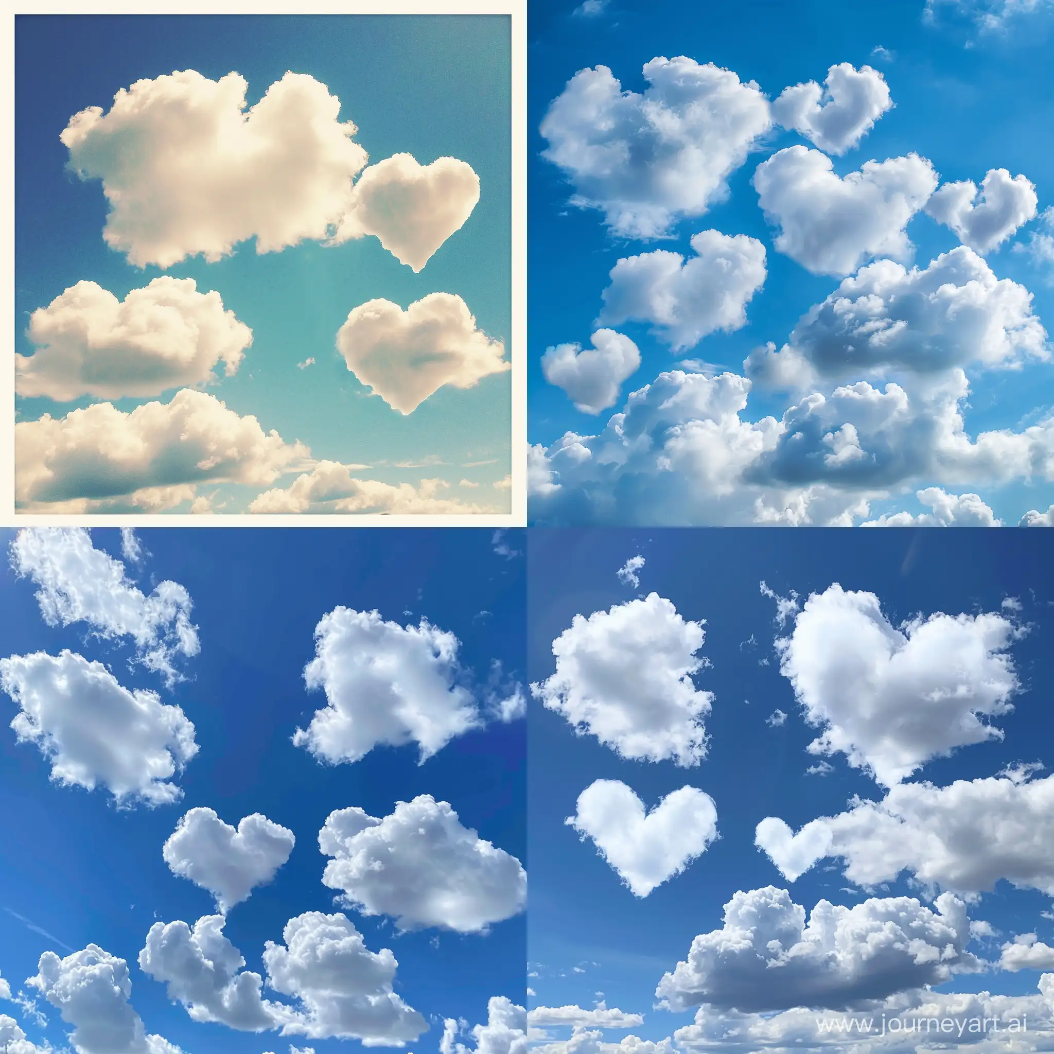 Heart shaped clouds
