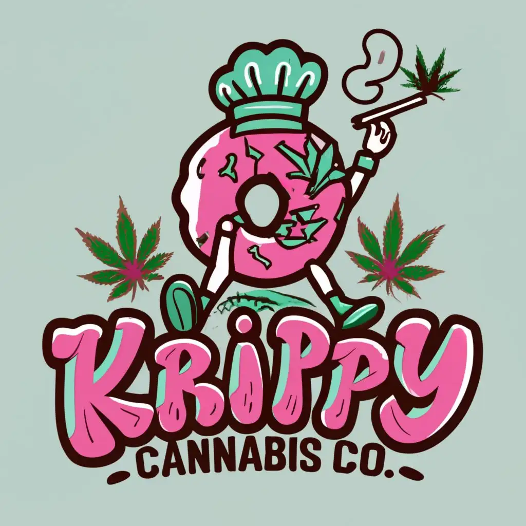 LOGO-Design-For-Krippy-Kings-Cannabis-Co-Unique-Doughnut-Chef-Concept